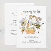 Invitation Fête de naissance de Maman Abeille  (Devant / Derrière)