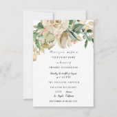 Invitation Fête de naissance de mariage Rose Peint Florale Si (Devant)