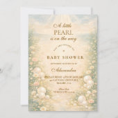 Invitation Fête de Naissance de Nursery Perle Océan Rêveuse (Devant)