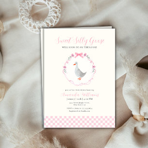 Invitation Fête de naissance de petite fille au gingham rose