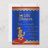 Invitation Fête de naissance de prince ethnique royal chic (Dos)