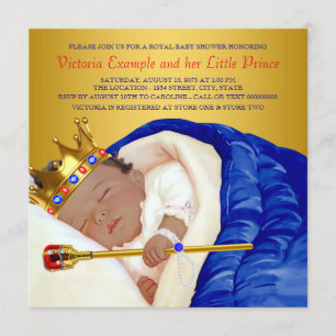 Invitation Fête de naissance de prince royal ethnique