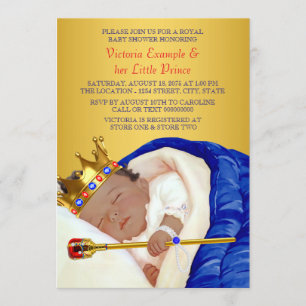 Invitation Fête de naissance de prince royal ethnique