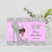 Invitation Fête de naissance de princesse à talons hauts arge (Debout devant)