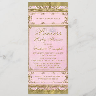 Invitation Fête de naissance de princesse avec papier d'alumi