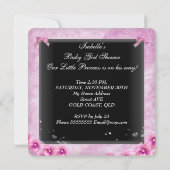 Invitation Fête de naissance de princesse bébé fille afro-amé (Dos)