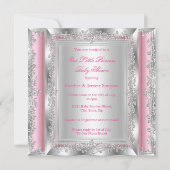 Invitation Fête de naissance de princesse ethnique Bébé Rose  (Dos)
