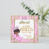 Invitation Fête de naissance de princesse ethnique Rose Chari (Debout devant)
