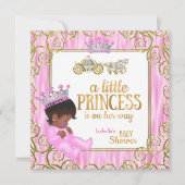 Invitation Fête de naissance de princesse ethnique Rose Chari (Devant)