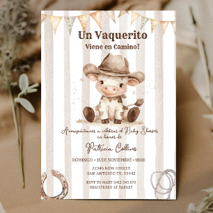 Invitation Fête de naissance de Vaquerito Cowboy Western Espa