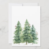 Invitation Fête de Naissance d'Oiseau Bébé de Genre Neutre (Dos)