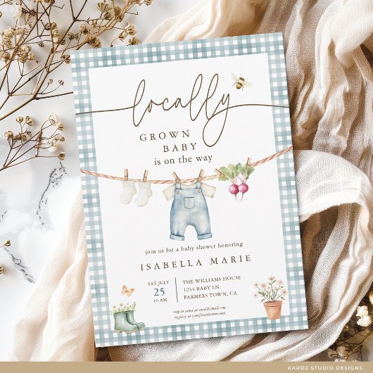 Invitation Fête de Naissance d'un Petit Garçon Né dans la Rég