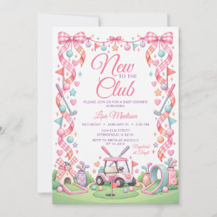 Invitation Fête de naissance d'une fille au golf Nouveau dans