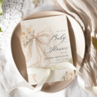 Fête de naissance Elegant Perle Arc Floral Bébé Fi