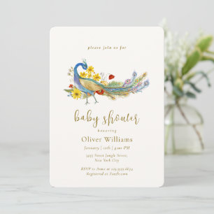 Invitation Fête de naissance élégante moderne colorée avec fl