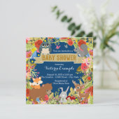Invitation Fête de naissance en forêt pour garçons (Debout devant)