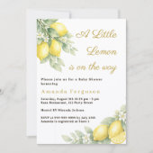 Invitation Fête de naissance été Citron Bébé (Devant)