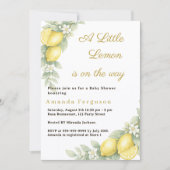 Invitation Fête de naissance été Citron Bébé (Devant)
