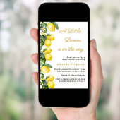 Invitation Fête de naissance été Citron Bébé