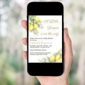 Invitation Fête de naissance été Citron Bébé