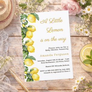 Invitation Fête de naissance été Citron Bébé