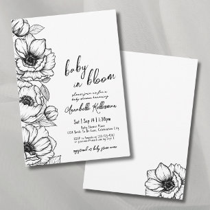Invitation Fête de Naissance Fantaisiste Dessinée à la Main