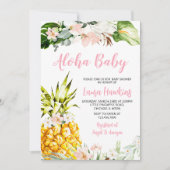 Invitation Fête de Naissance Fille Ananas (Devant)