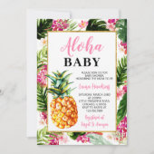 Invitation Fête de naissance Fille Ananas (Devant)