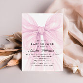 Invitation Fête de naissance Fille Arc Rose Doux