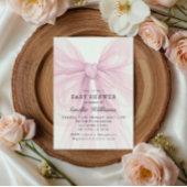Invitation Fête de naissance Fille Arc Rose Doux