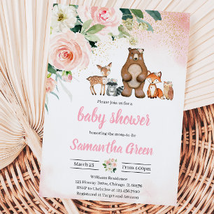 Invitation Fête de naissance fille en forêt