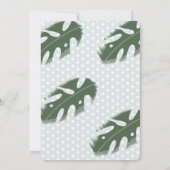 Invitation Fête de naissance Fille Monstera Tropicalité (Dos)