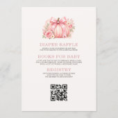 Invitation Fête de Naissance Fille Petit Citrouille Rose (Dos)