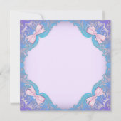 Invitation Fête de naissance fille tutu rose violet (Dos)