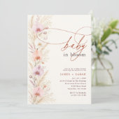 Invitation Fête de naissance Fleur de Boho Orchidée sauvage (Debout devant)