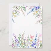 Invitation Fête de naissance Fleur de petite fleur sauvage (Dos)