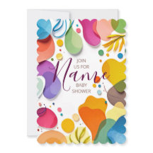 Fête de Naissance Florale Bohème aux Formes Abstra