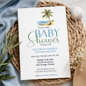 Invitation Fête de Naissance Garçon Palmier de Plage