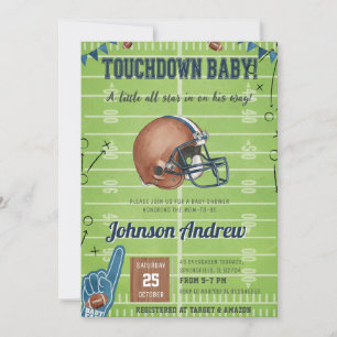 Invitation Fête de Naissance Garçon Sport Football