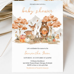 Invitation Fête de Naissance Genre Neutre Bois de Chêne Autom