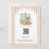 Invitation Fête de naissance Gingham Citrouille d'Automne Cer (Dos)