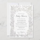 Invitation Fête de naissance hivernale de conte de fées fores (Devant)