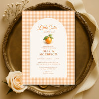 Fête de Naissance Little Cutie Orange Gingham