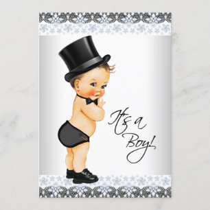 Invitation Fête de naissance Little Man C'est un garçon
