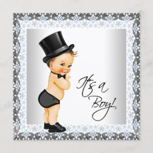Invitation Fête de naissance Little Man C'est un garçon