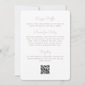 Invitation Fête de Naissance Neutre Code QR Beige Oie Rigolot (Dos)