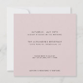 Invitation Fête de naissance ourson aquarelle (Dos)