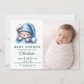 Invitation Fête de naissance Ourson Mignon (Devant)