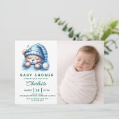Invitation Fête de naissance Ourson Mignon (Debout devant)