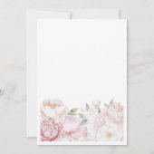 Invitation Fête de Naissance Ourson Rose & Fleurs pour Bébé F (Dos)